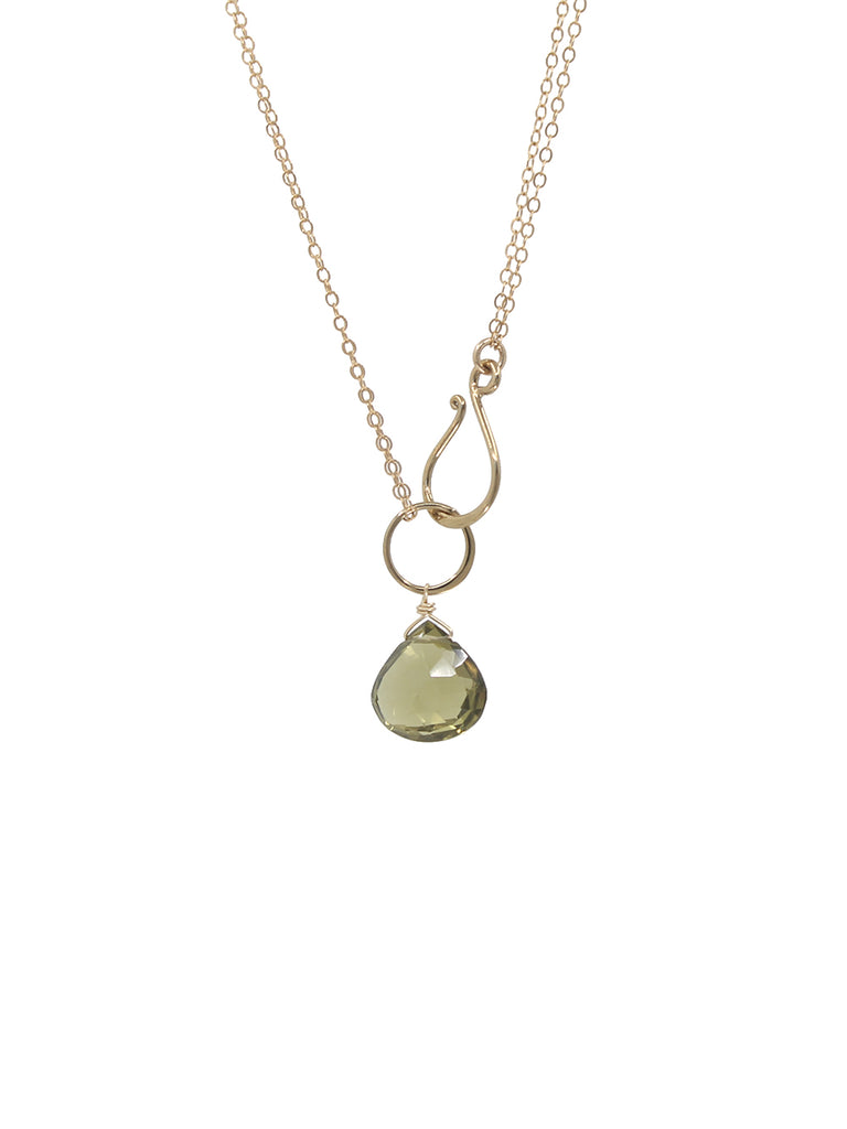 Olive Quartz Clasp Necklace