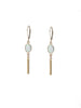 White Opal Bar Earrings