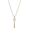 White Opal Bar Necklace
