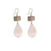 Pink and Wood Opal Earrings