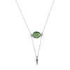 Peridot Point Necklace, silver