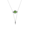 Peridot Point Necklace, silver