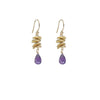 Petal Stack Earrings in amethyst