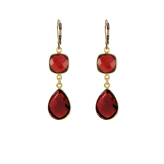 Ruby Red Earrings