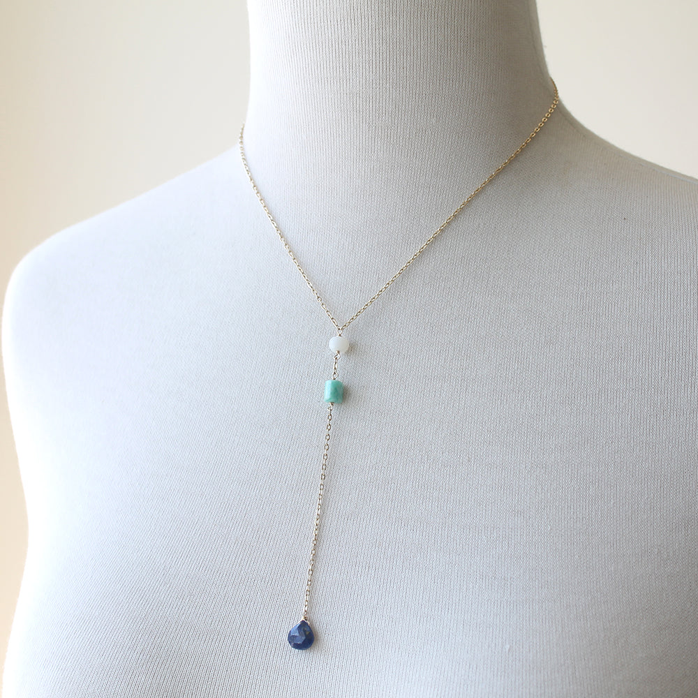Seafoam Lariat Necklace