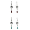 Gemstone Evil Eye Earrings