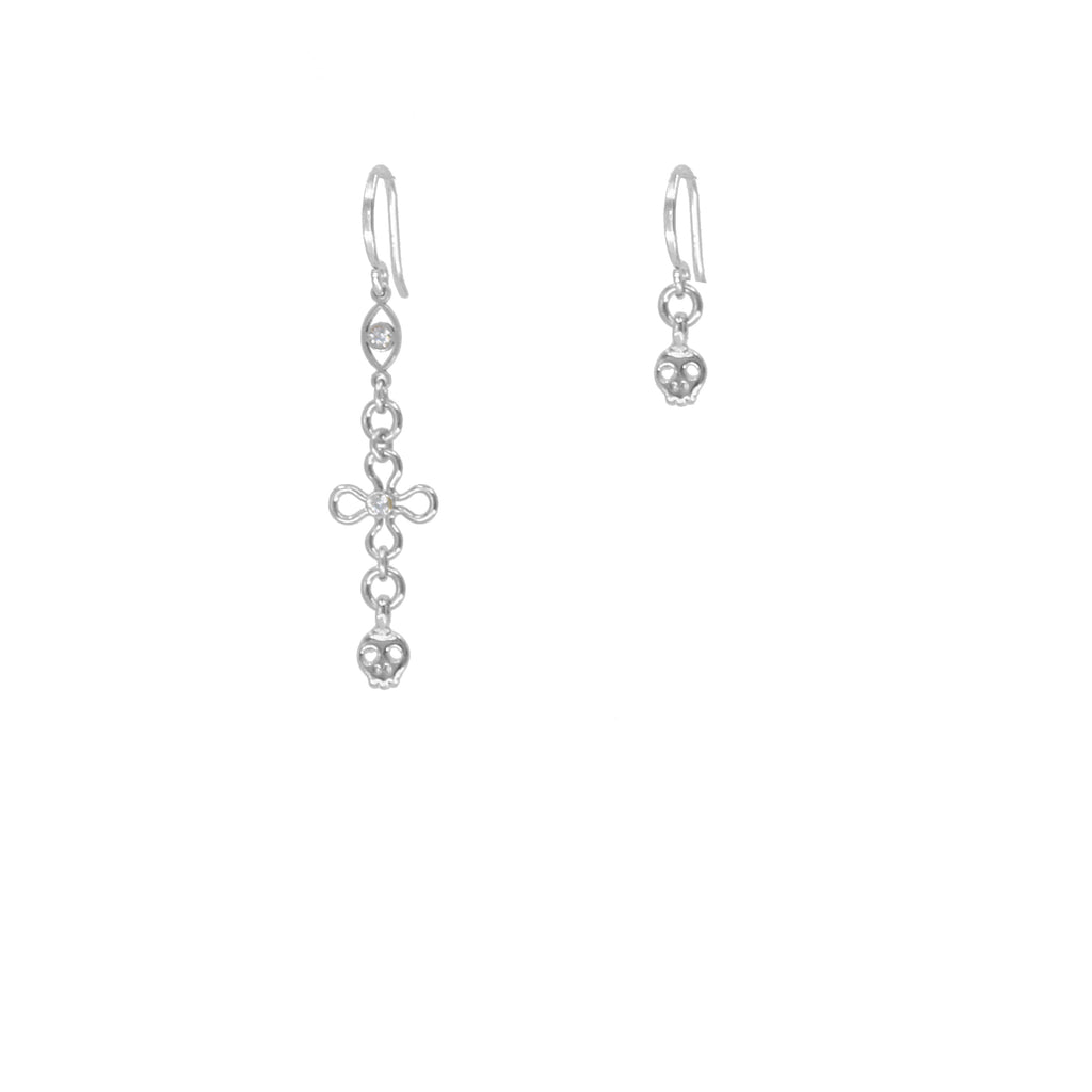 Punk Glam Earrings in silver