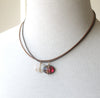 Small Oval Vintage Glass Necklaces