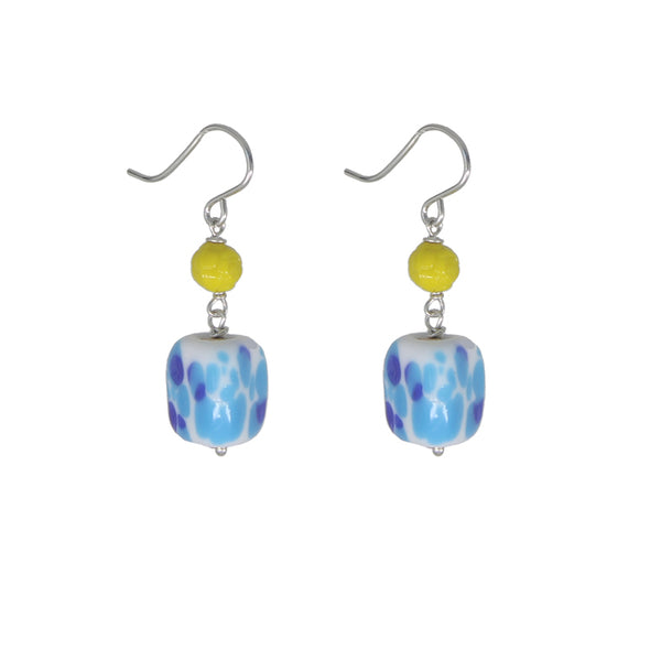 Speckled Vintage Glass Earrings