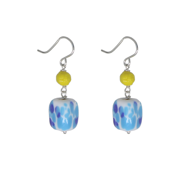 Speckled Vintage Glass Earrings