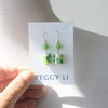 Speckled Glass Earrings, green