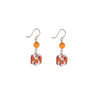 Speckled Glass Earrings, orange