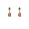 Sunstone Pyramid Post Earrings