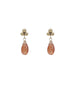 Sunstone Pyramid Post Earrings