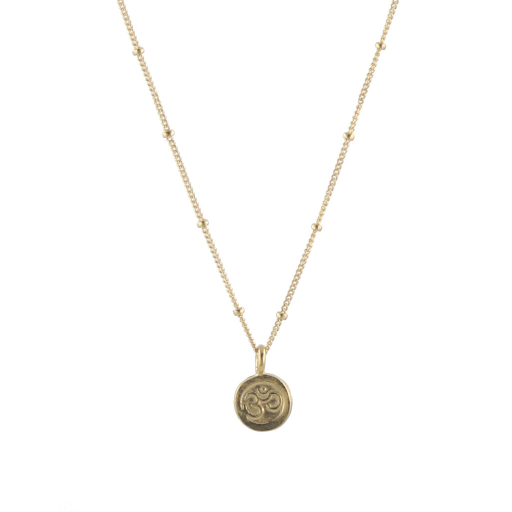 Tiny Gold Om Necklace