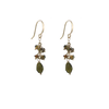 Dark green tourmaline earrings