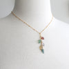 Tourmaline Leaf Lariat Necklace