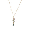 Tourmaline Leaf Lariat Necklace