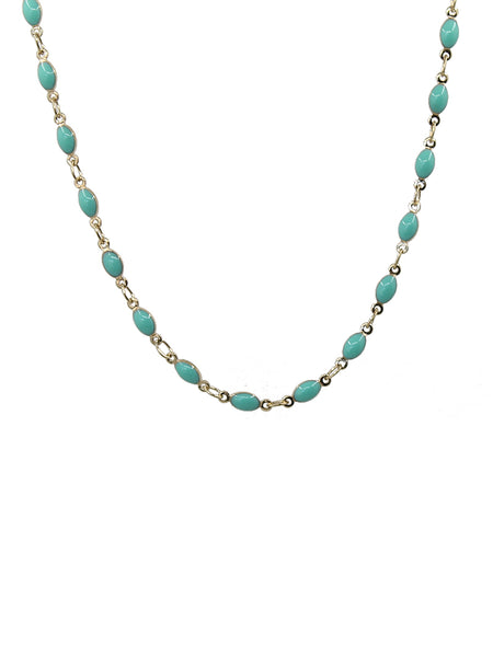 Turquoise Enamel Necklace