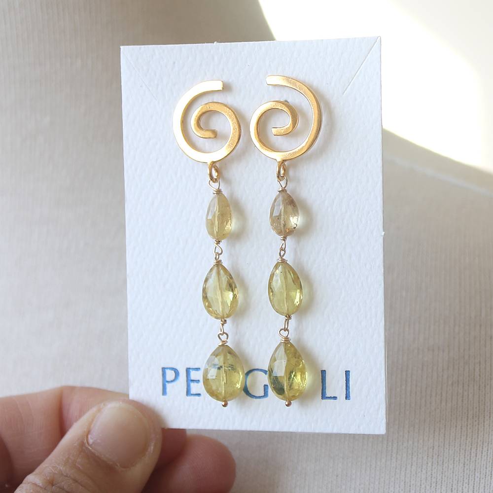 Tourmaline Swirl Earrings