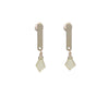 Column Earrings with zircon