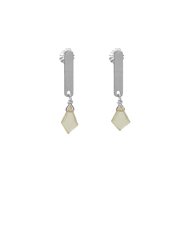 Column Earrings, silver