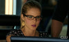 Peacock Feather Earrings seen on Felicity Smoak