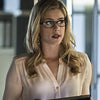 Emily Bett Rickards as Felicity Smoak on Arrow wearing Peggy Li Creations Cascade Gem Earrings