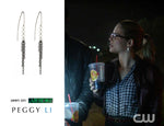 Felicity Smoak Oxidized Zipper Earrings Arrow