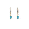 14k gold earrings with turquoise stones