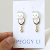 Diamond Clover Earrings by Peggy Li Creations