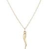 14k Gold Italian Horn Necklace