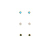 Small gemstone stud earrings