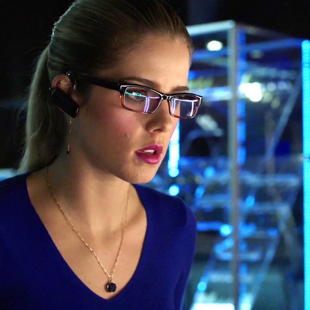 Round Druzy Necklace worn by Felicity Smoak on Arrow