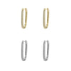 Skinny Micro Pave Hoop Earrings