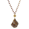 Agate Slice Necklace with citrines