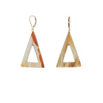 Carnelian triangle earrings