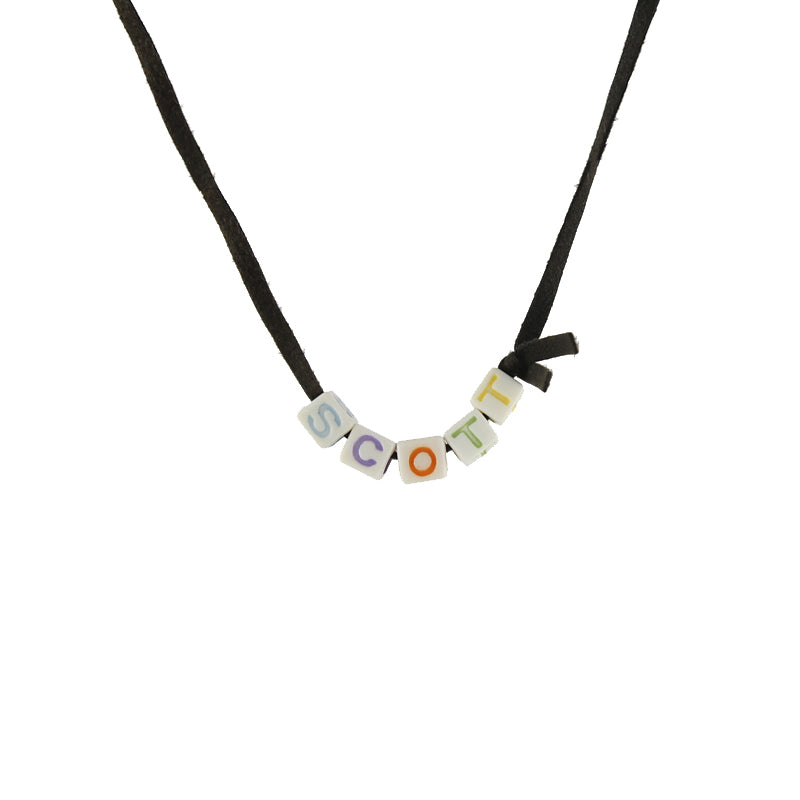 Alphabet bead chain necklace
