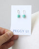 Amazonite stones on sterling silver post earrings