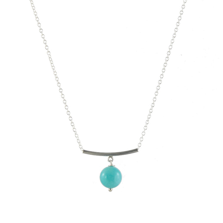 Amazonite bar necklace