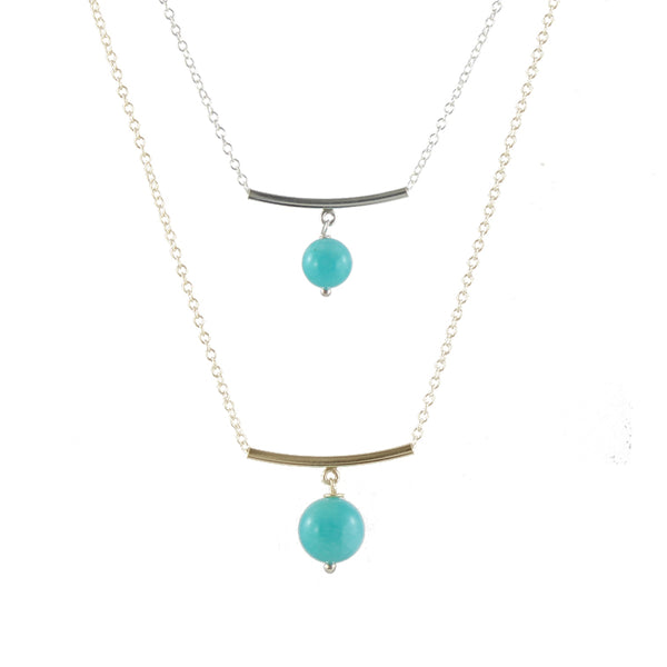 Amazonite ball bead necklace