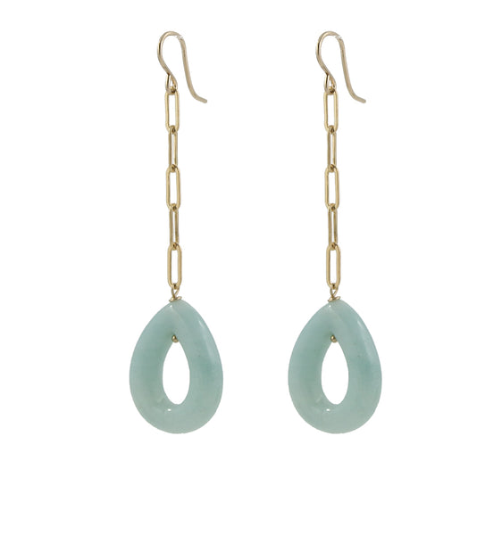 Amazonite teardrop earrings