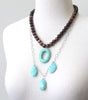 Amazonite and tiger ebony necklace