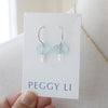 Aquamarine Huggie Earrings