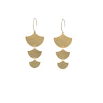 Mezzaluna Earrings, gold plate
