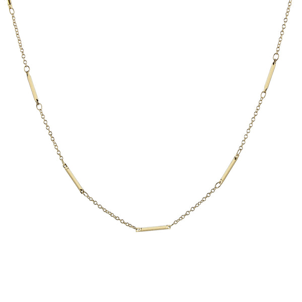 Bar and link chain necklace