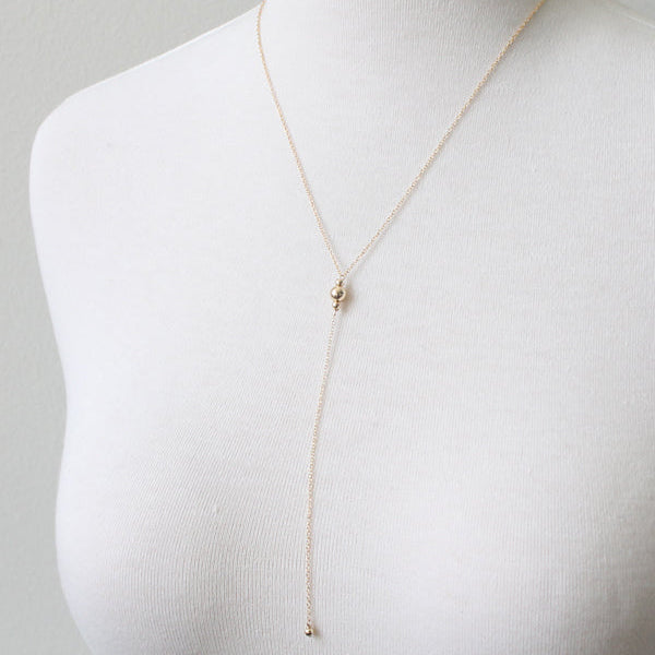 Basic Beaded Lariat Necklace by Peggy Li Creations