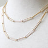 Large oval link necklace in gold overlay