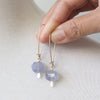 Blue chalcedony earrings
