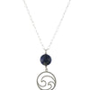 Wave Necklace with Blue Lapis